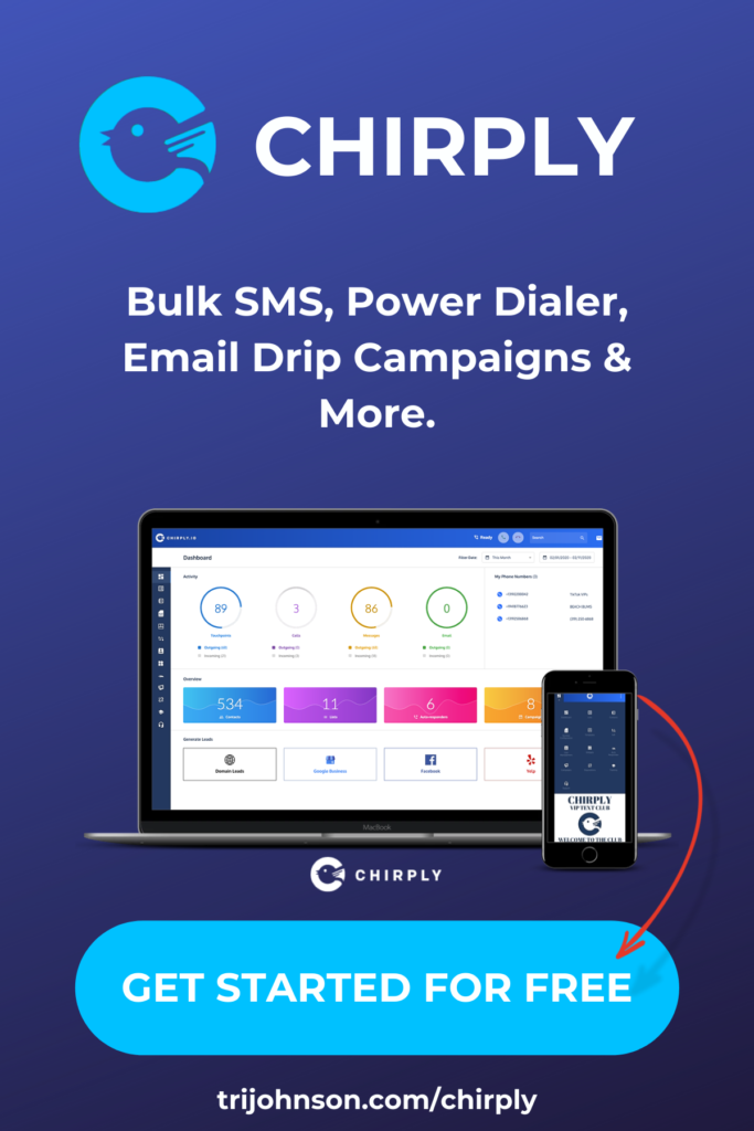 Chirply - Bulk SMS, Power Dialer, Email Drip Campaigns & More. Get Started For Free!
