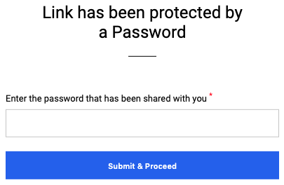 Password Protected Link