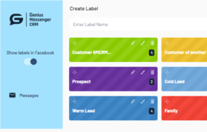 Genius Messenger CRM Labels